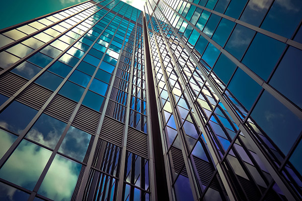Tall buildings in an urban environment